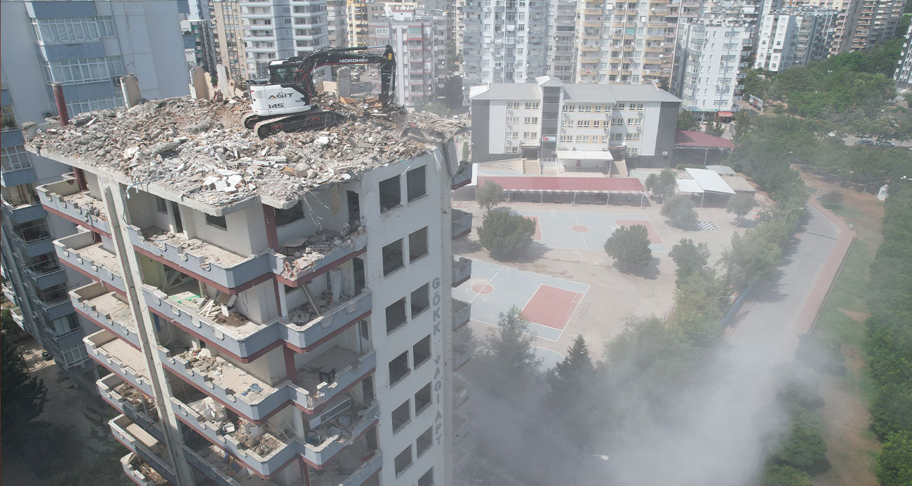 Velilerin korkulu rüyası apartmanın yıkımına başlanıldı