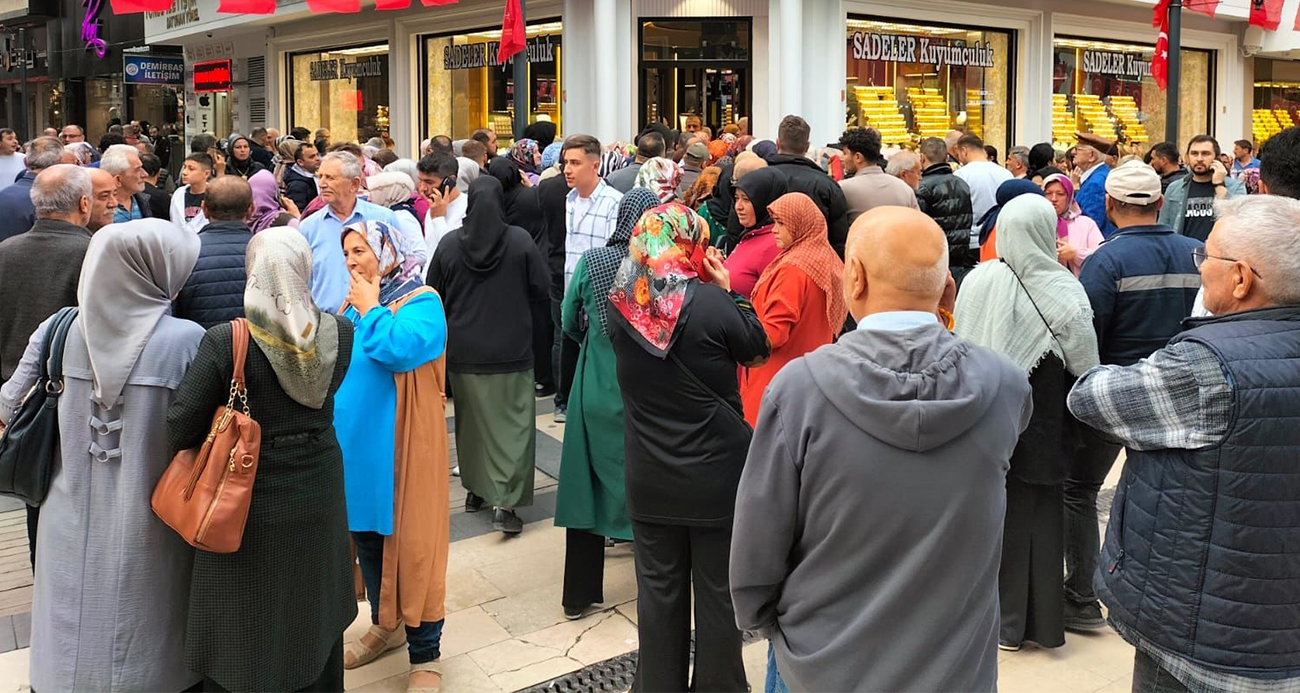 Orduda kuyumcudaki izdiham olayı