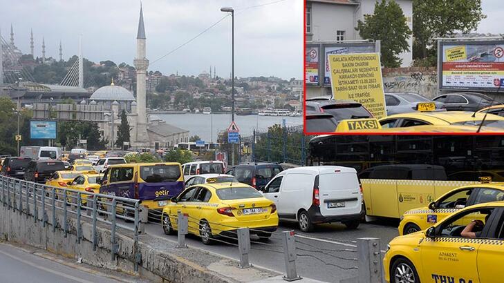 Galata Köprüsündeki bakım trafik yoğunluğunu artırdı