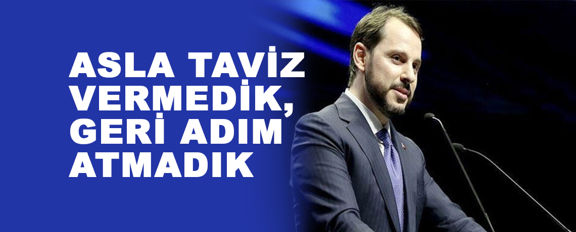 Asla taviz vermedik, geri adım atmadık