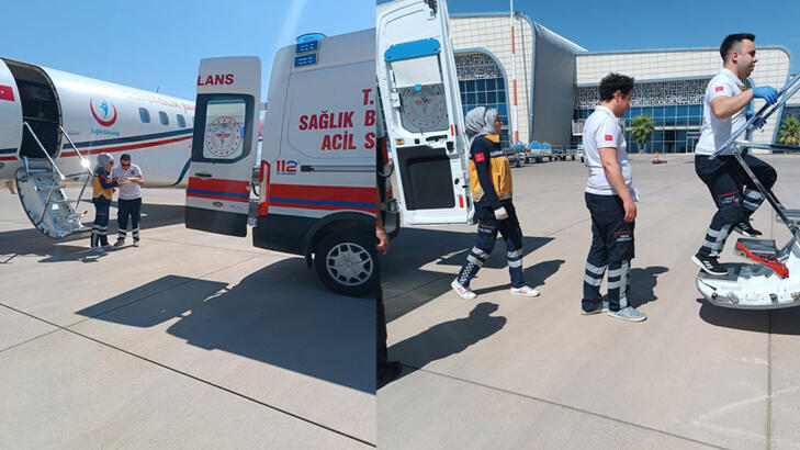 Mardinde ambulans uçak Gülistan bebek için havalandı